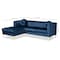 Baxton Studio Giselle Blue Velvet Gold Finished Left Facing Sectional with Chaise 159-9869 - alternate 6